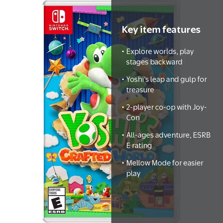 Nintendo's Yoshi's Crafted World Game, Adventure and Puzzles, for
