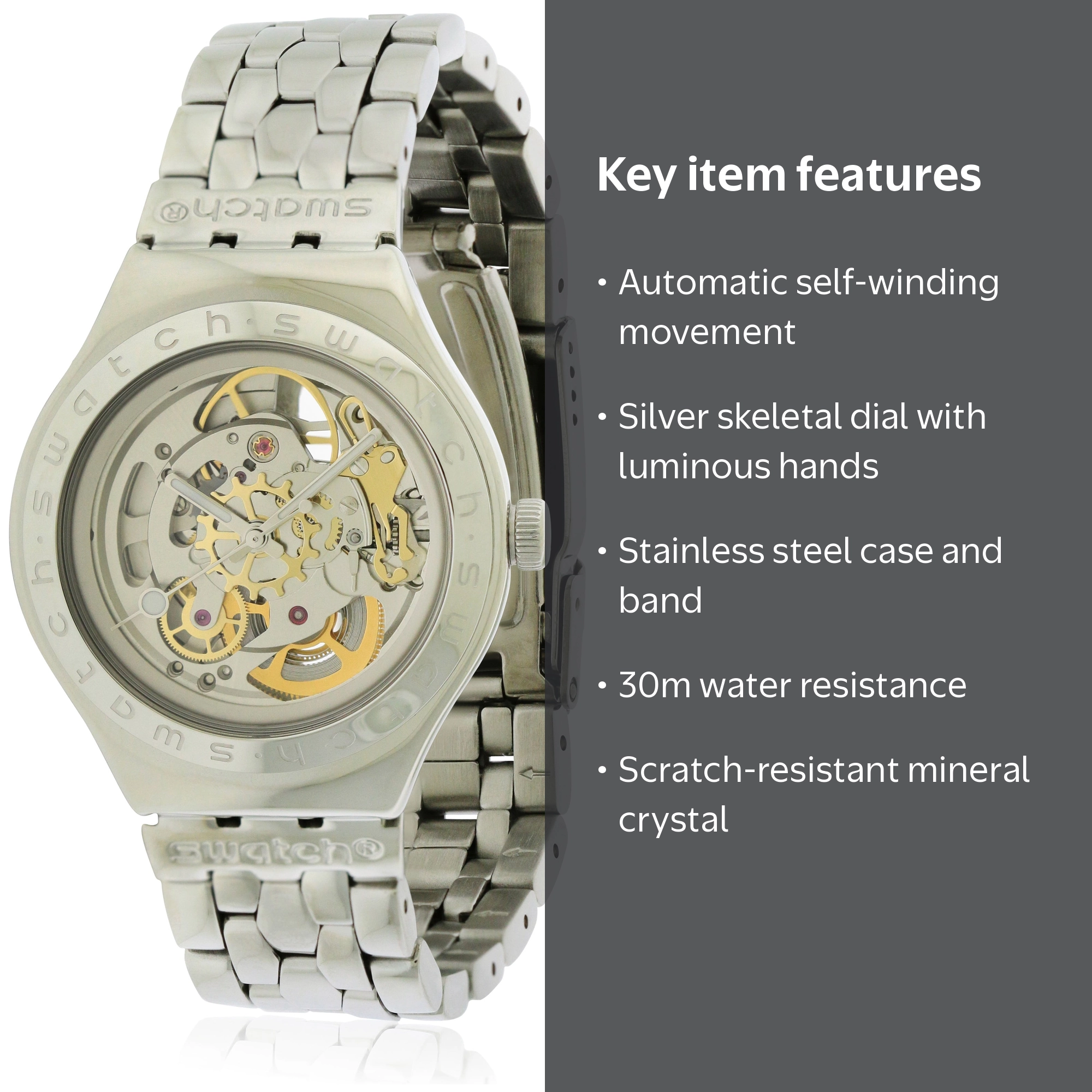 Swatch Irony Automatic Body and Soul Men's Watch YAS100G - Walmart.com