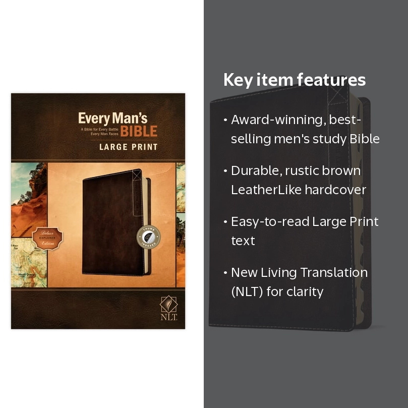 Every Man's Bible NLT Large Print Deluxe Explorer Edition
