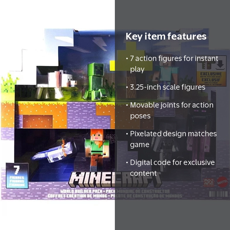 Minecraft Evergreen 7pk - Action figure sets for toy vendors