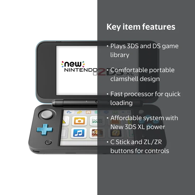 Nintendo, Nintendo 2DS XL Portable Gaming Console, Black and