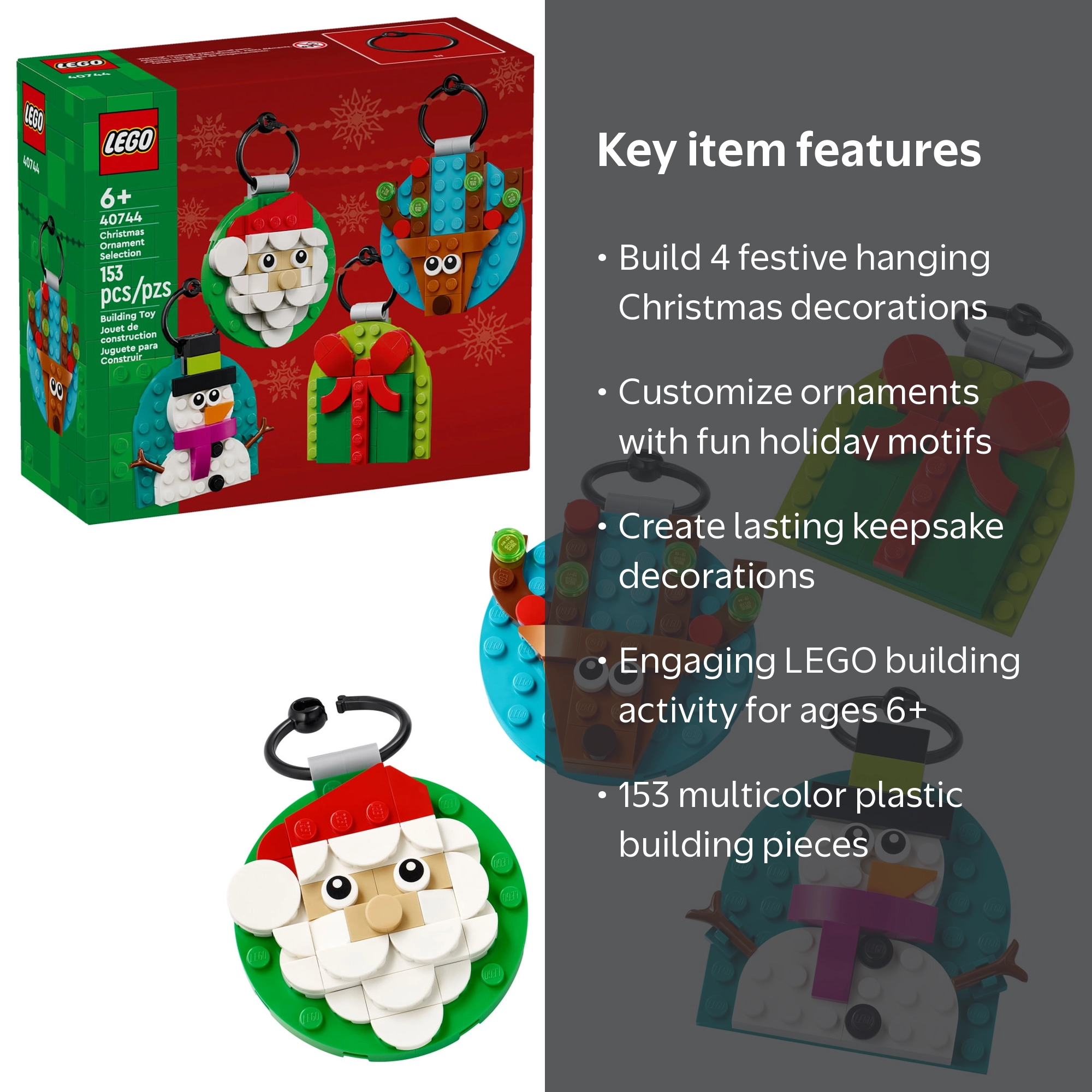 LEGO Christmas Ornament Selection Building Toys - Holiday Crafts