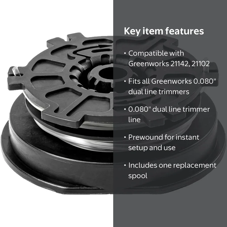 Greenworks, String Trimmer, Dual Line Bump Feed Replacement Spool