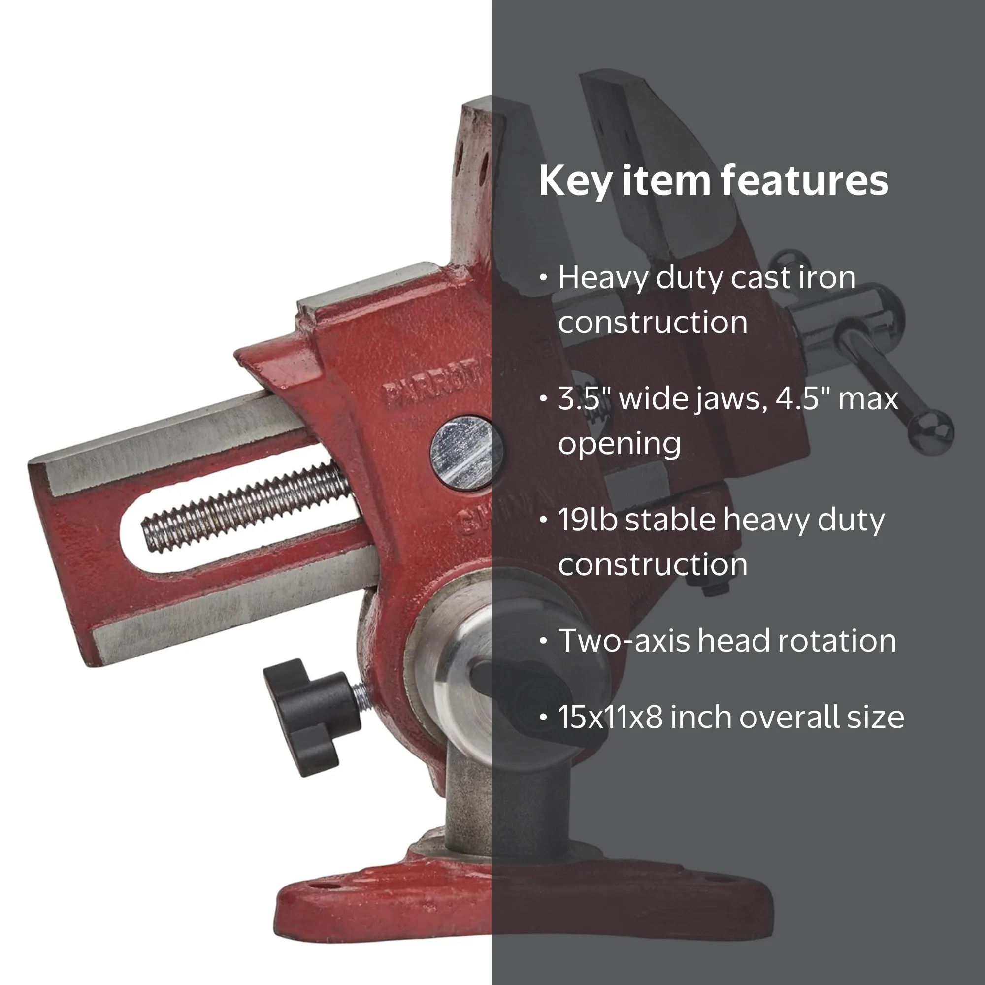 レ*ー様 JA8201ANA退職記念模型◆大型木製57cm◆VickersVis Kings County Tools Bench Vise with 2 Axes of Rotation and 4.5” Jaw