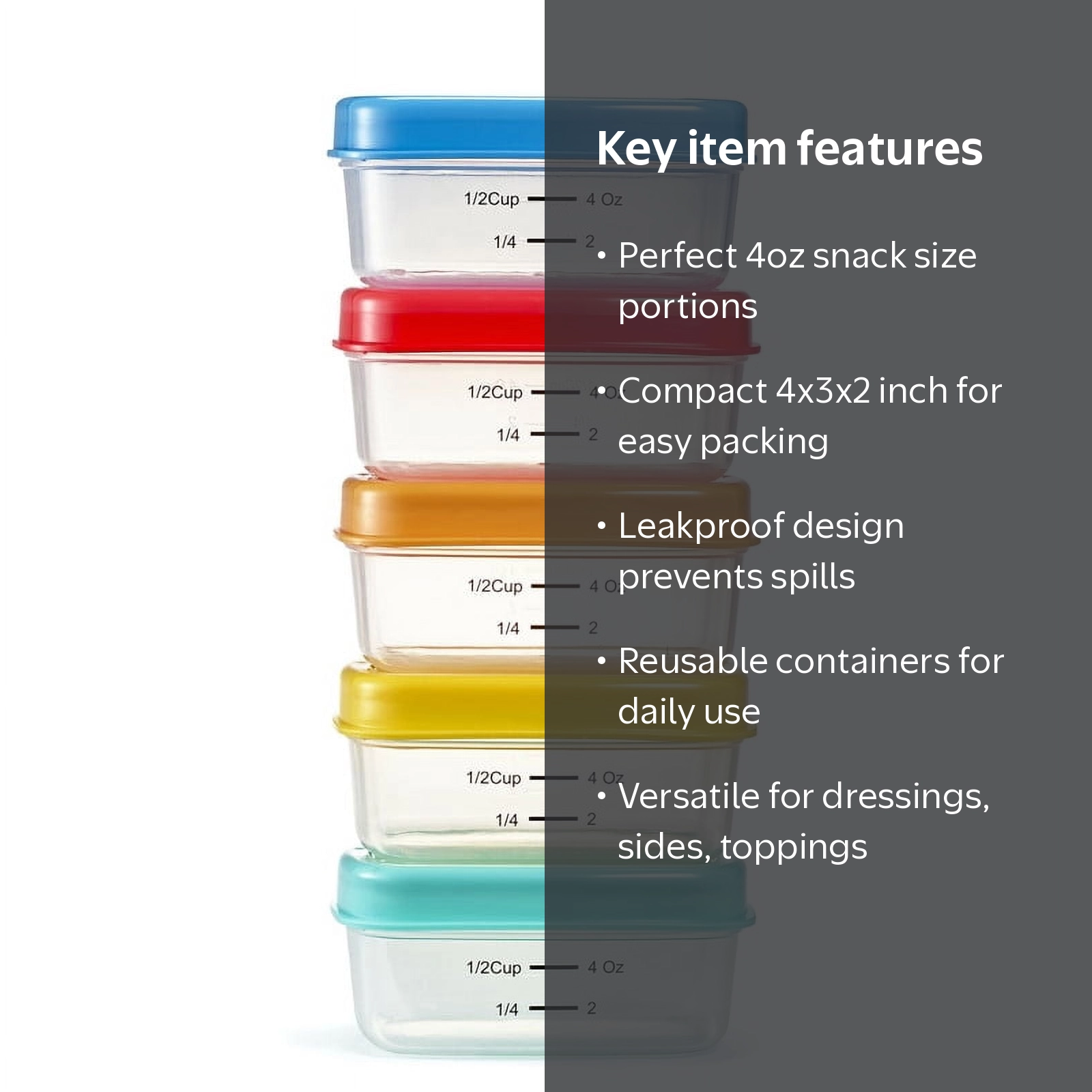 FIT & FRESH, Lunch Container Set, 823KFF, Leakproof Snack Set