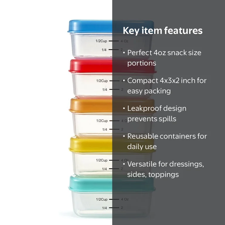 FIT & FRESH, Lunch Container Set, 823KFF, Leakproof Snack Set
