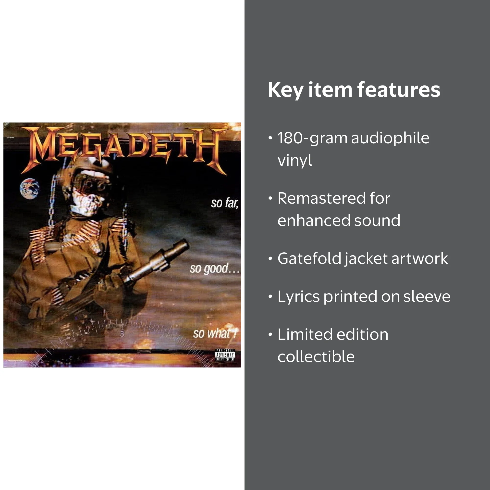 Megadeth - So Far So Good: So What - Music & Performance - Vinyl
