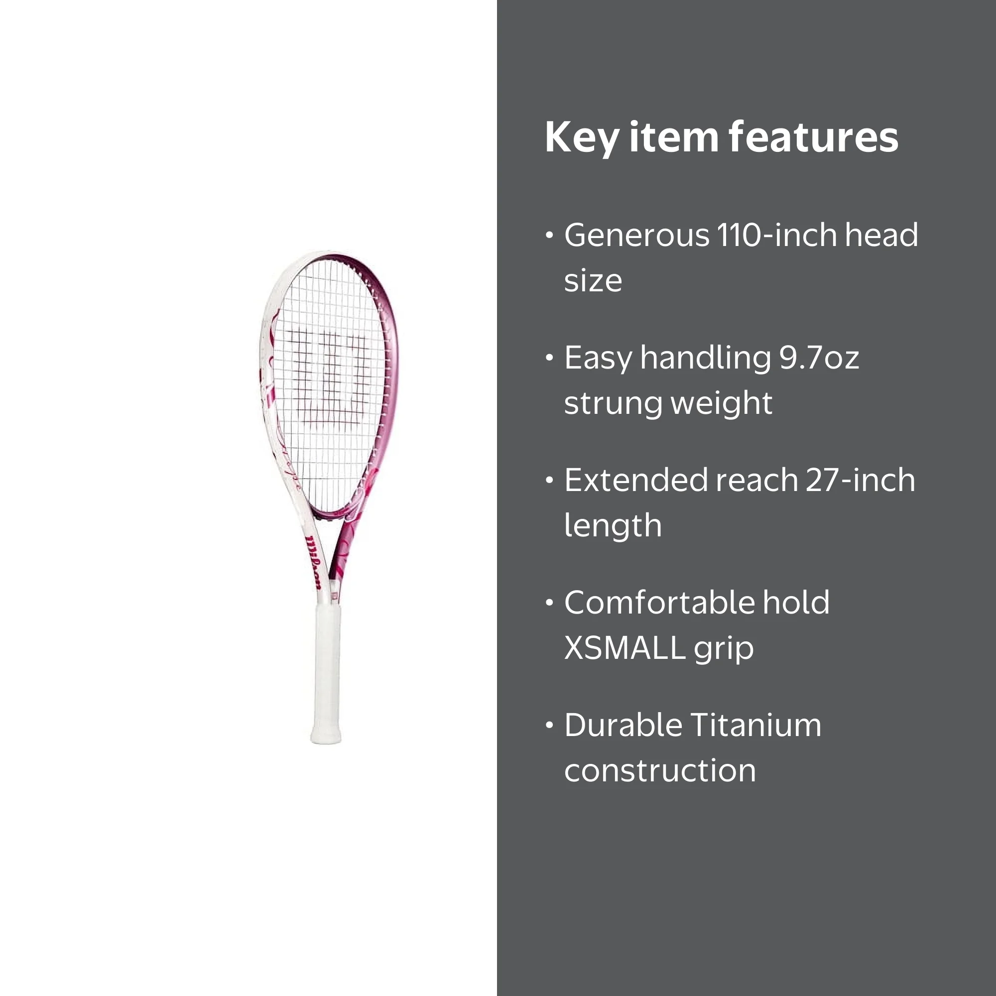 Wilson Hope Tennis Racquet - Walmart.com