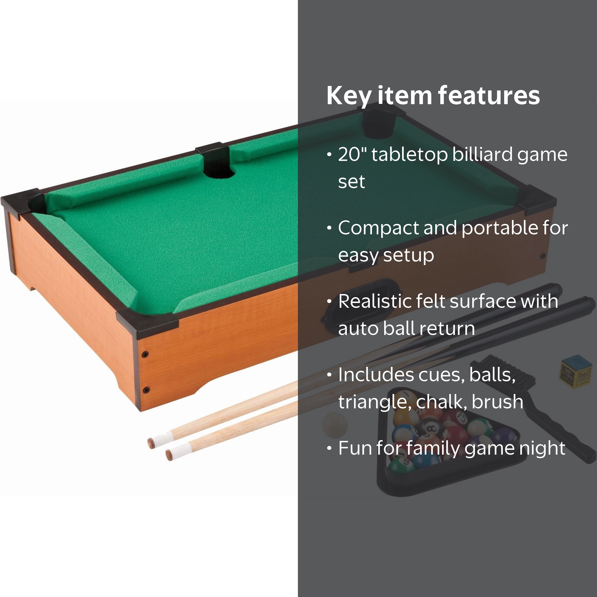 Mainstreet Classics, Sinister Table Top Billiard Game Set, 19