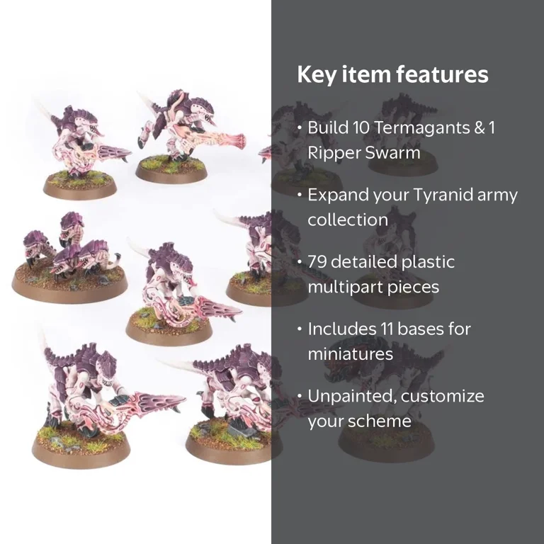 Games Workshop, Warhammer 40K, Tyranids Termagants, 10 Miniatures