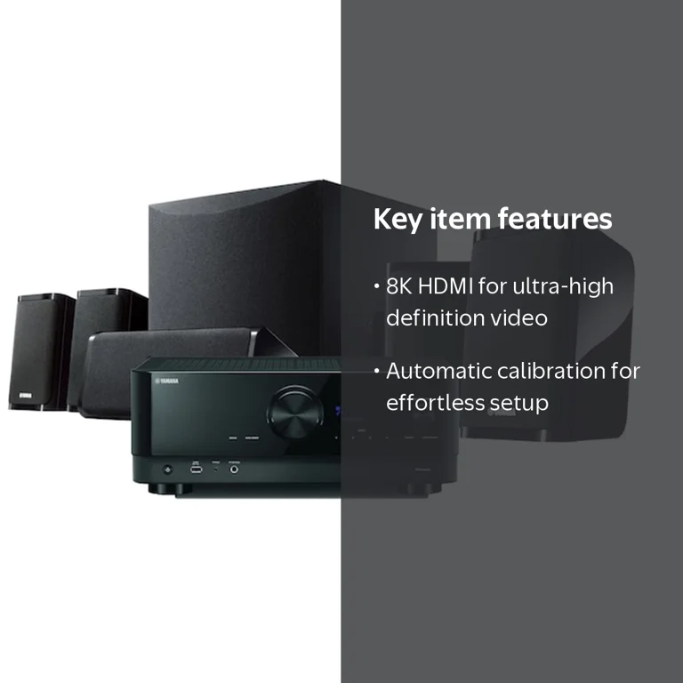 Yamaha, Home Theater System, 5.1-Channel, with 8K HDMI and