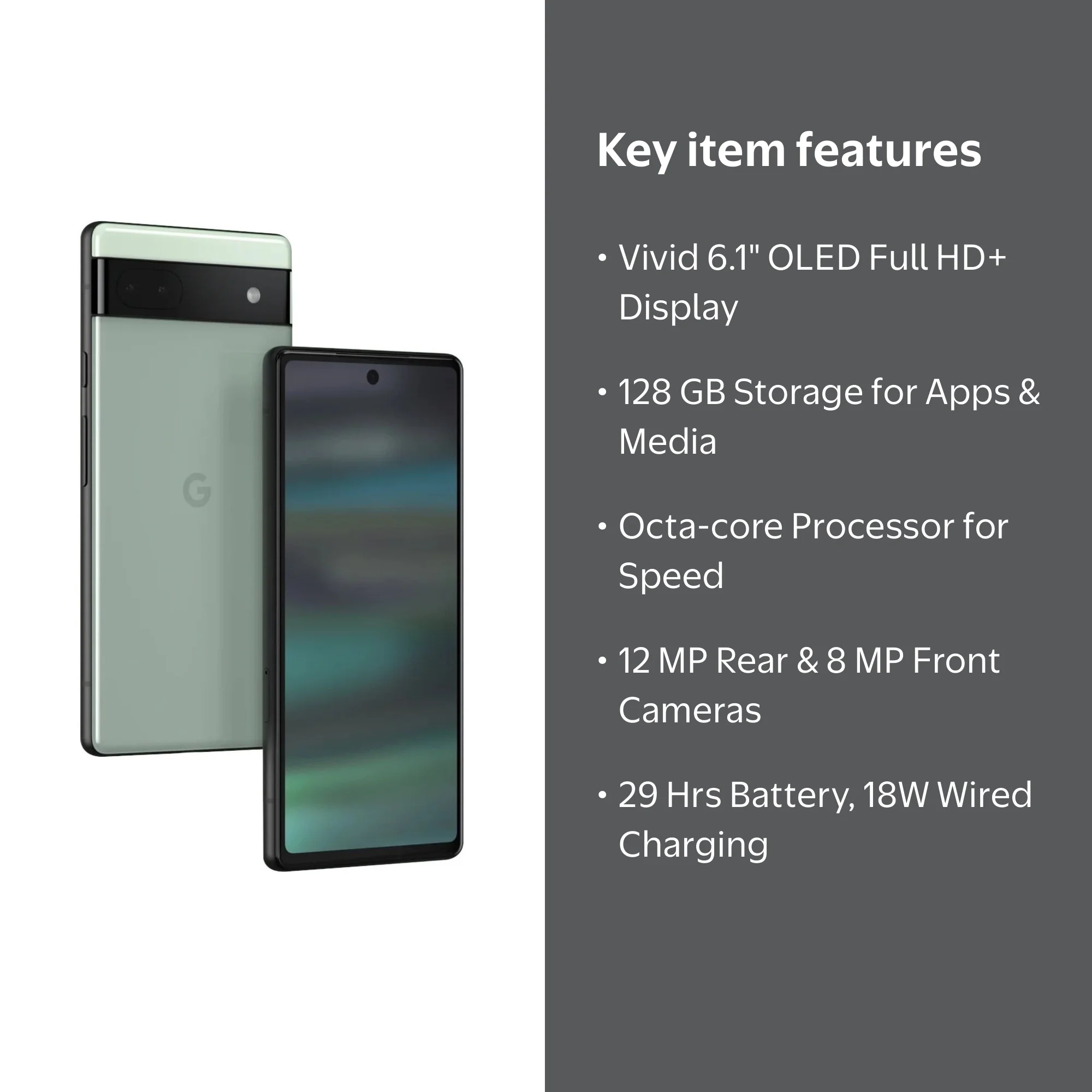 Unlocked Google Pixel 6a, 128 GB, 6.1