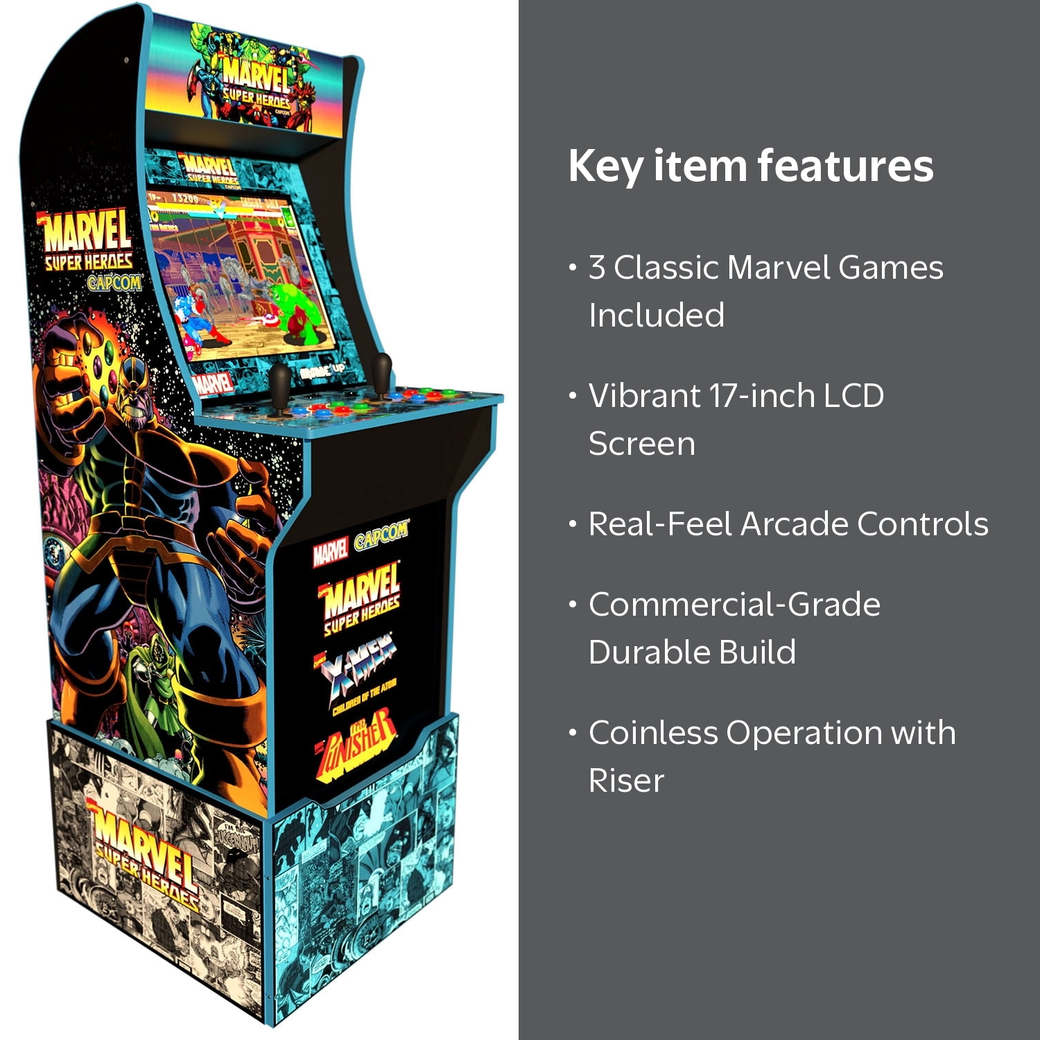Arcade1Up Marvel Super Heroes Arcade Machine 3 Games in 1, 17