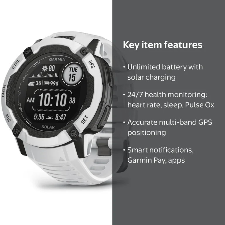 Free Shipping! Garmin Instinct 2X Solar Rugged GPS Wrist Watch