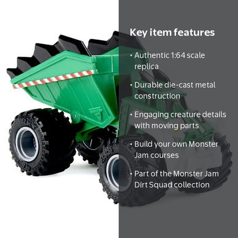 Axel Green Toy Monster Jam Dirt Squad 1:64 Scale Die-Cast Vehicle