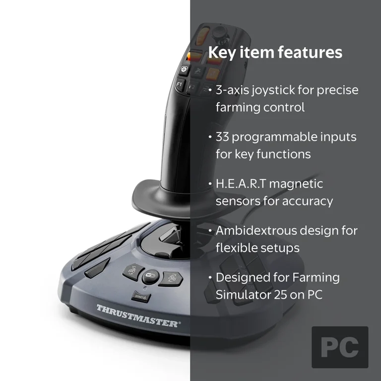 Thrustmaster, FarmStick Joystick, 3-Axis, 33 Programmable Inputs