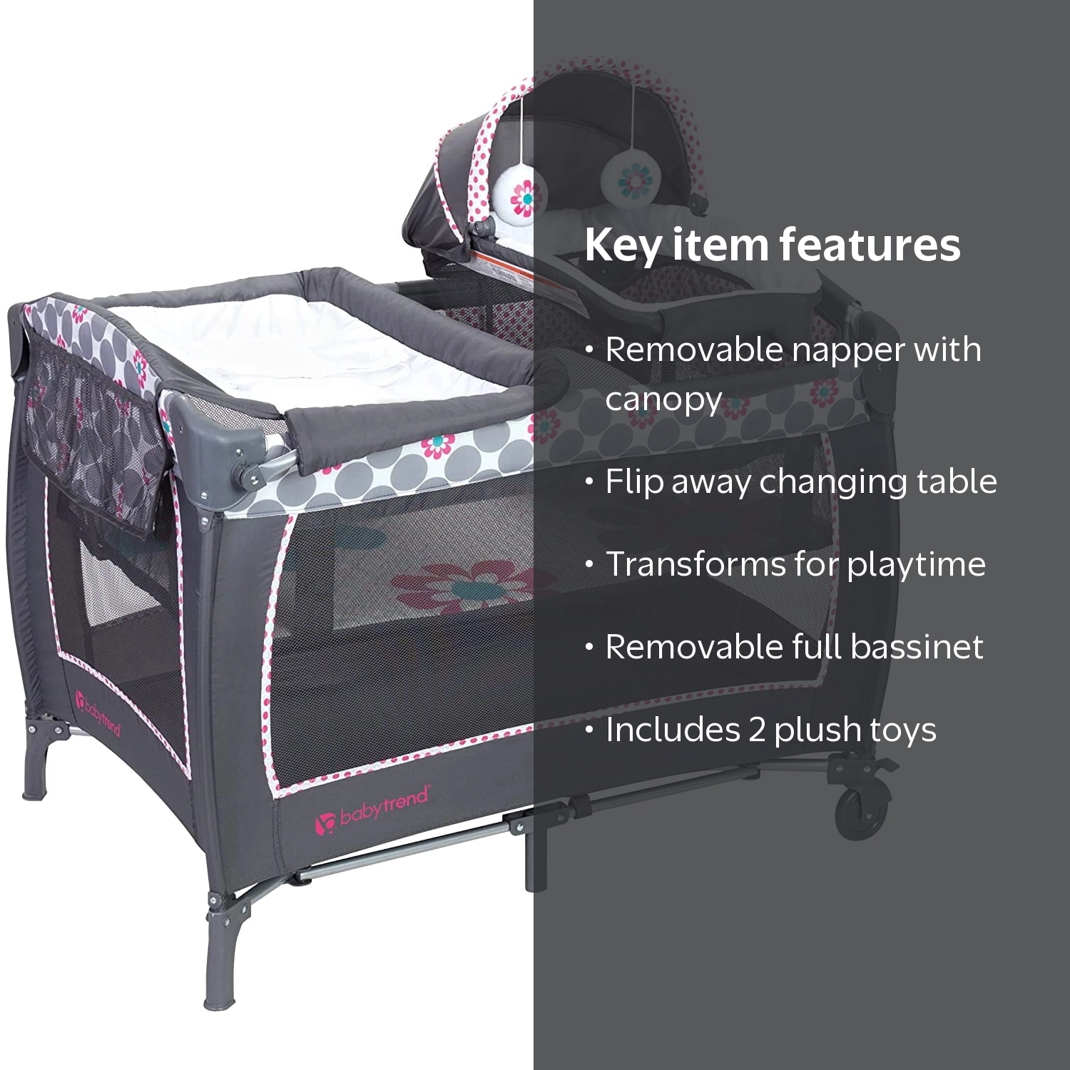 Baby Trend Lil Snooze Deluxe II Nursery Center Playard with