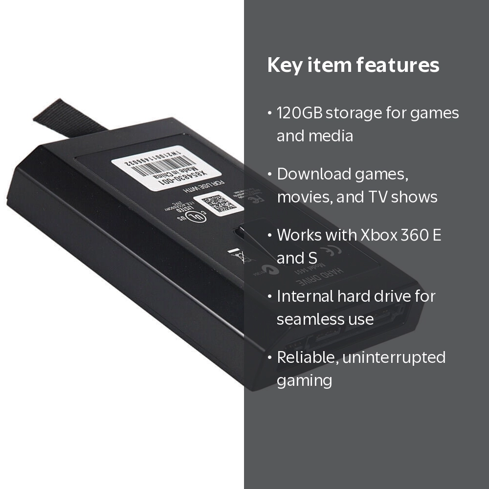 G Â· PEH 120GB Internal Hard Drive, Compatible with Xbox 360 E and