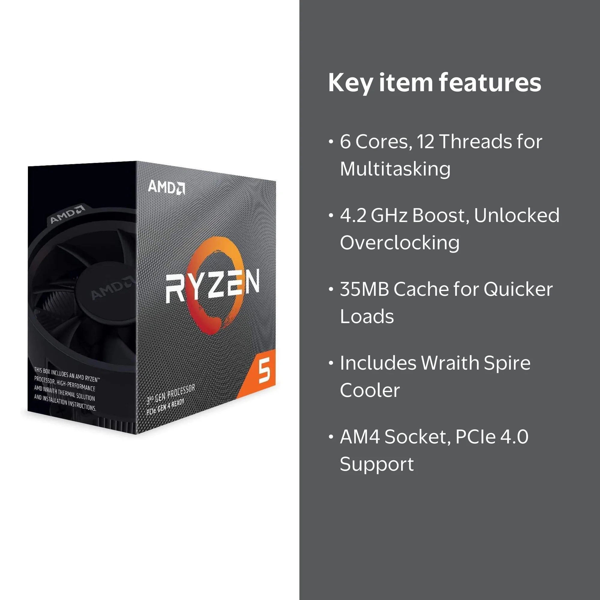 AMD Ryzen 5 3600, 6-Core, 12-Thread Unlocked Processor - Walmart.com