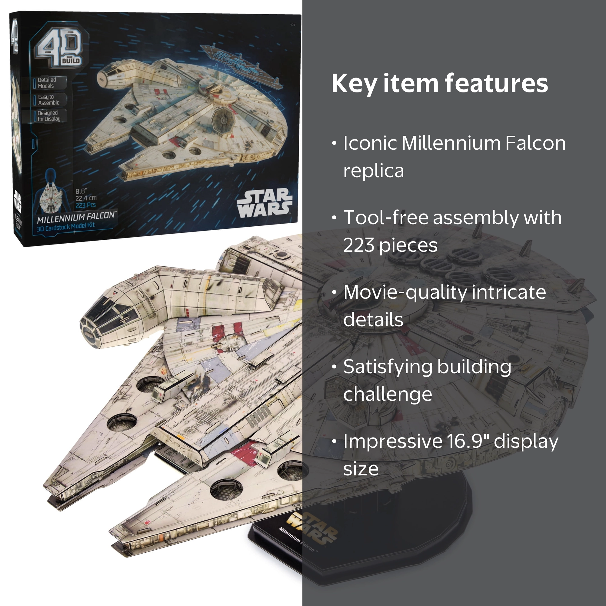 4D Build Star Wars Millennium Falcon 3D Model Kit for Adults