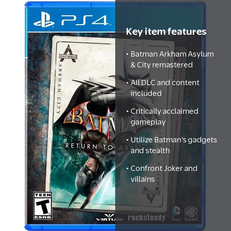 Warner Bros., Game, Return to Arkham, Remastered, PS4 - Walmart.com