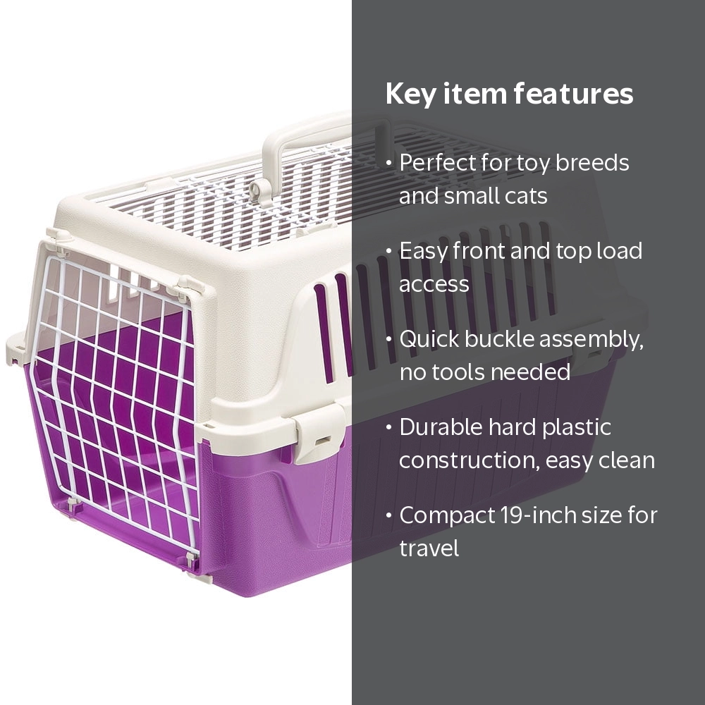 Furplast, 19-inch ATLAS with Two Doors Top Load Access Plastic Cat