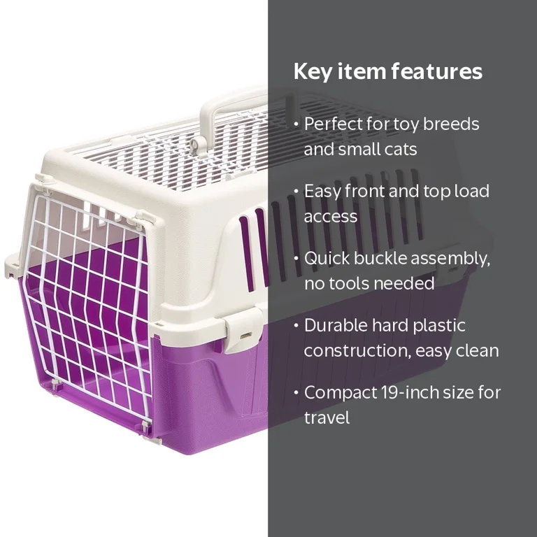 Furplast, 19-inch ATLAS with Two Doors Top Load Access Plastic Cat