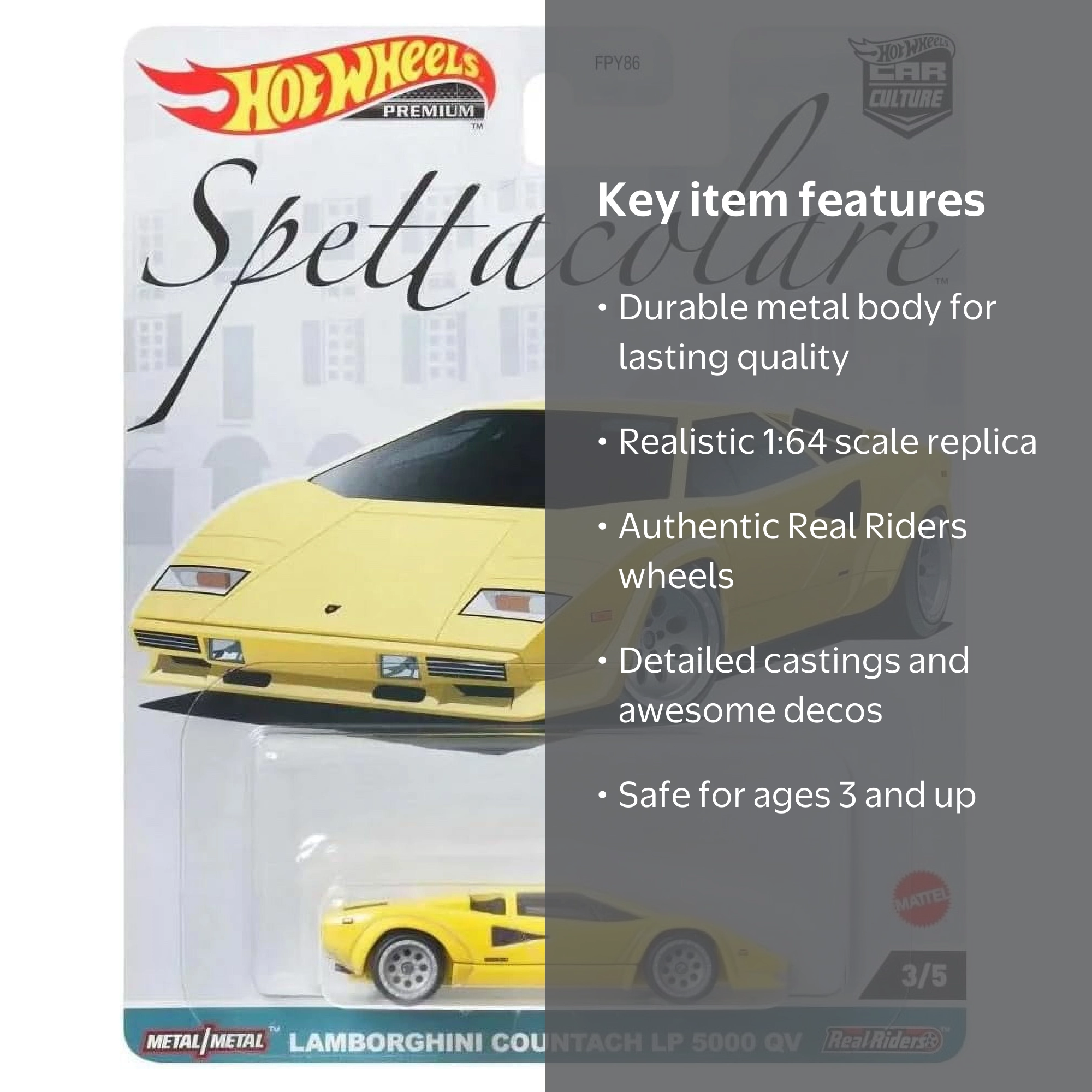 Hot Wheels, Premium Car Culture, Lamborghini Countach LP 5000 QV