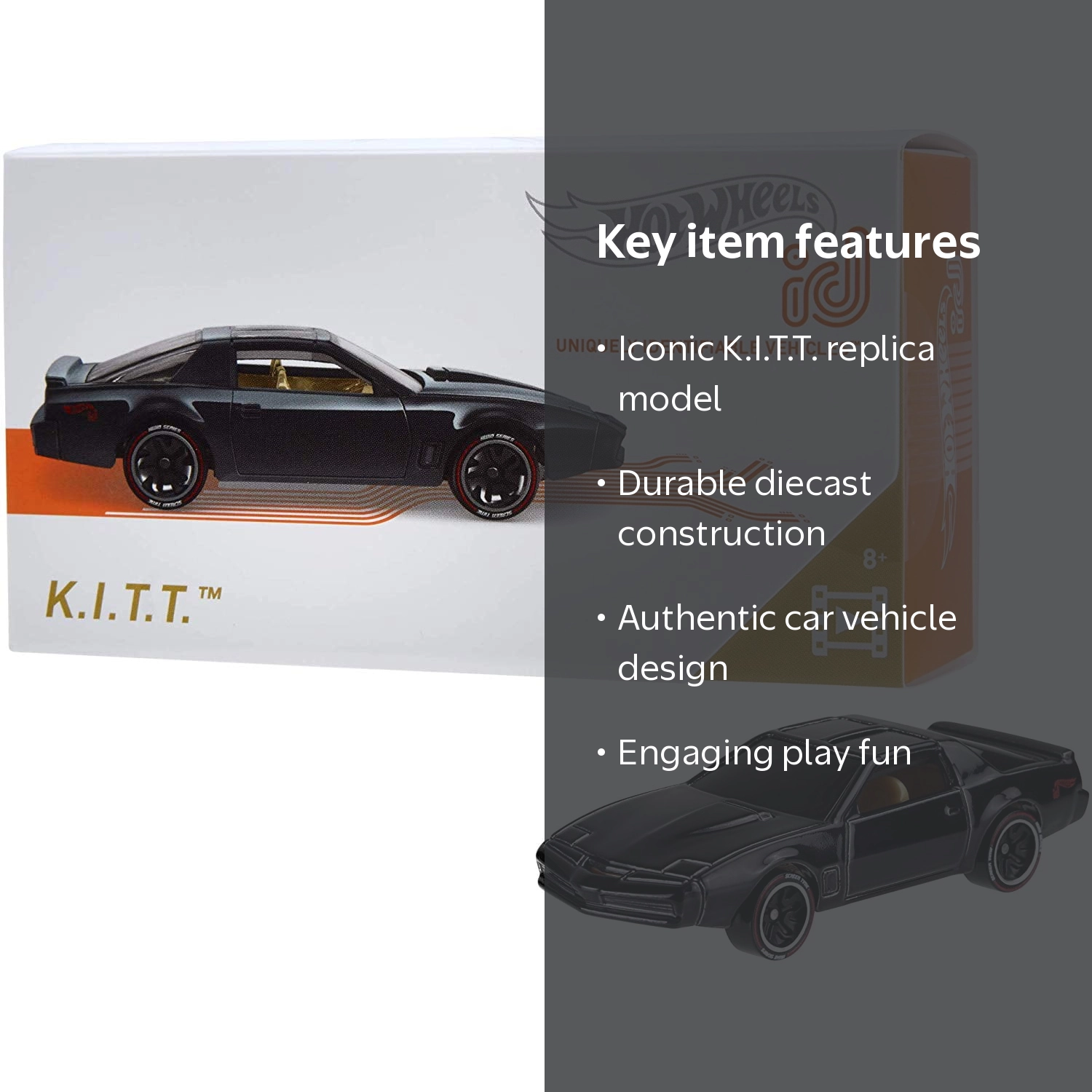 Mattel, Hot Wheels id Knight Rider K.I.T.T., 1:64 Scale