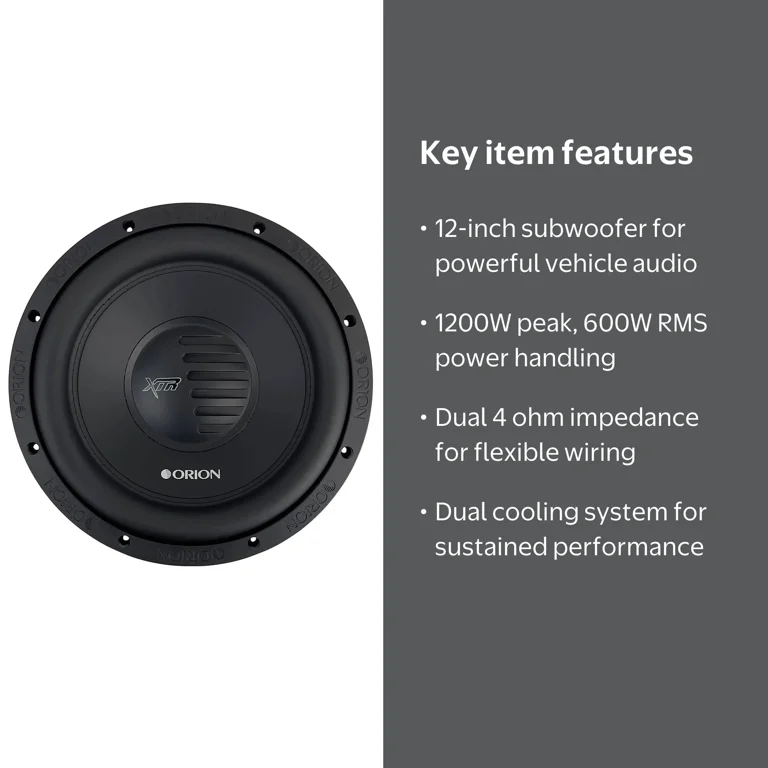 Orion, Car Subwoofer, XTR124D 12