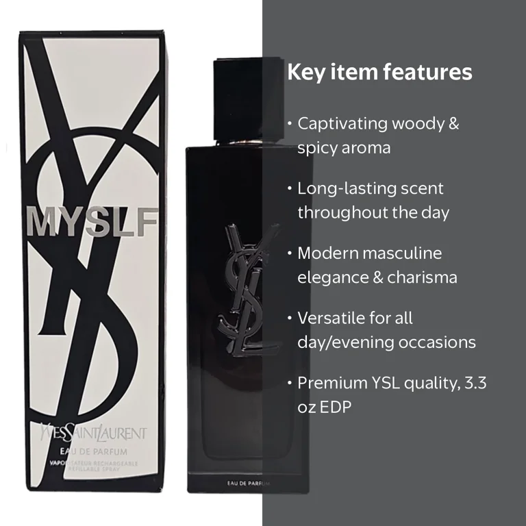Yves Saint Laurent, Men's MYSLF Eau De Parfum Spray, 3.3 oz
