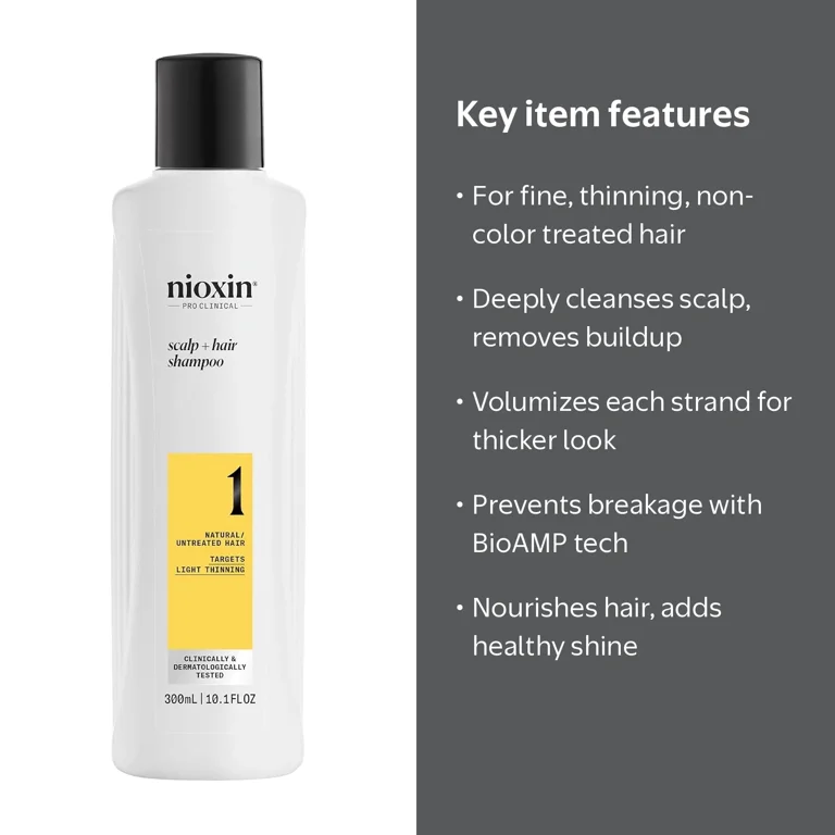 Nioxin, Scalp + Hair Thickening System 1 Shampoo 10.1 oz - Walmart.com