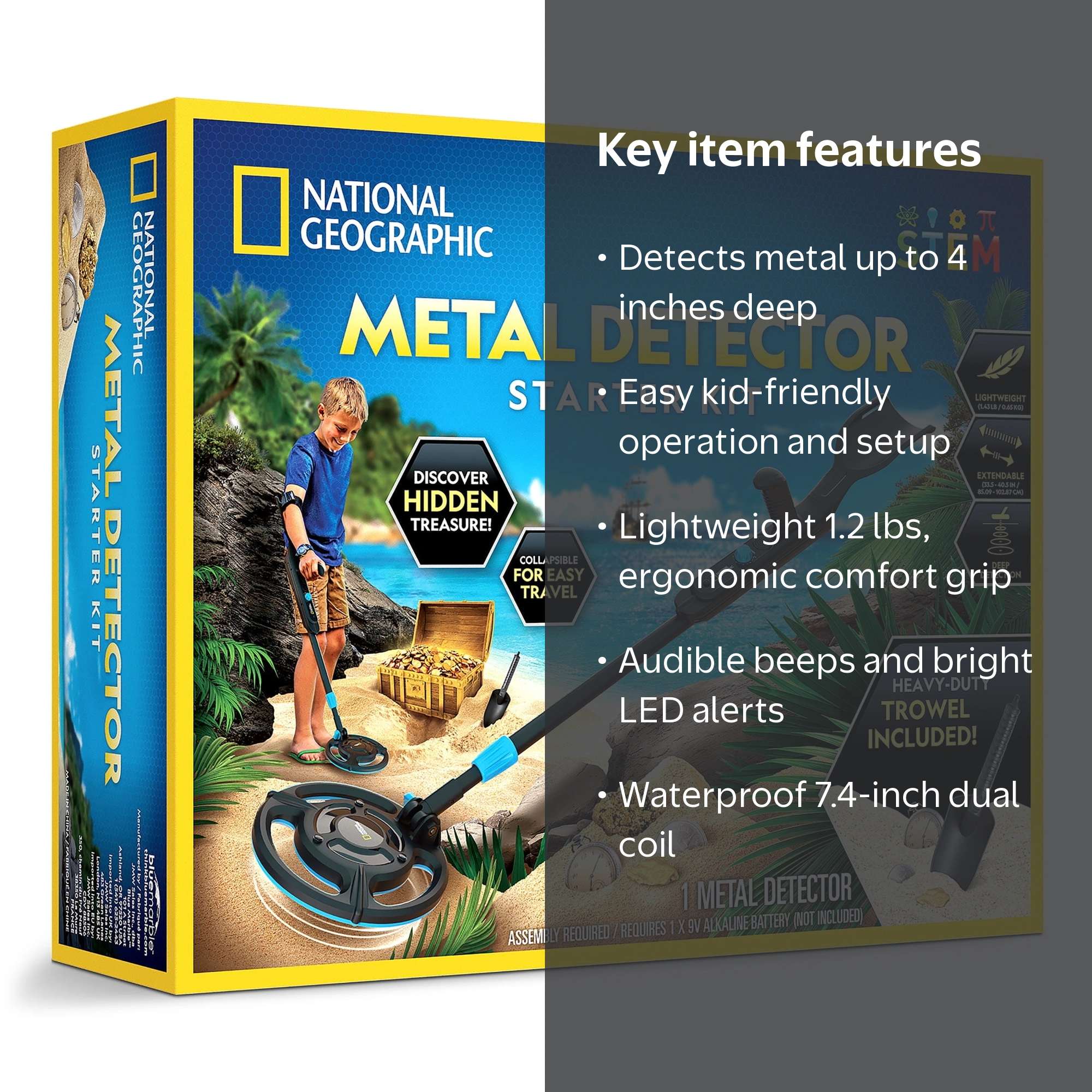 HFD2108 ★極美品★ ナショナルキッド メダル31枚 National Geographic Metal Detector Starter Kit for Kids 8+