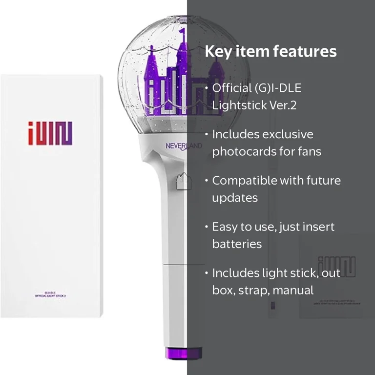 miuhuy, G I-DLE Lightstick, Ver.2, with Photocards Set - Walmart.com