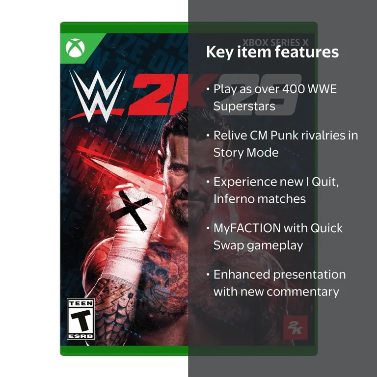 WWE 2K26 for Xbox Series X, Standard Edition, Pre-order Bonus