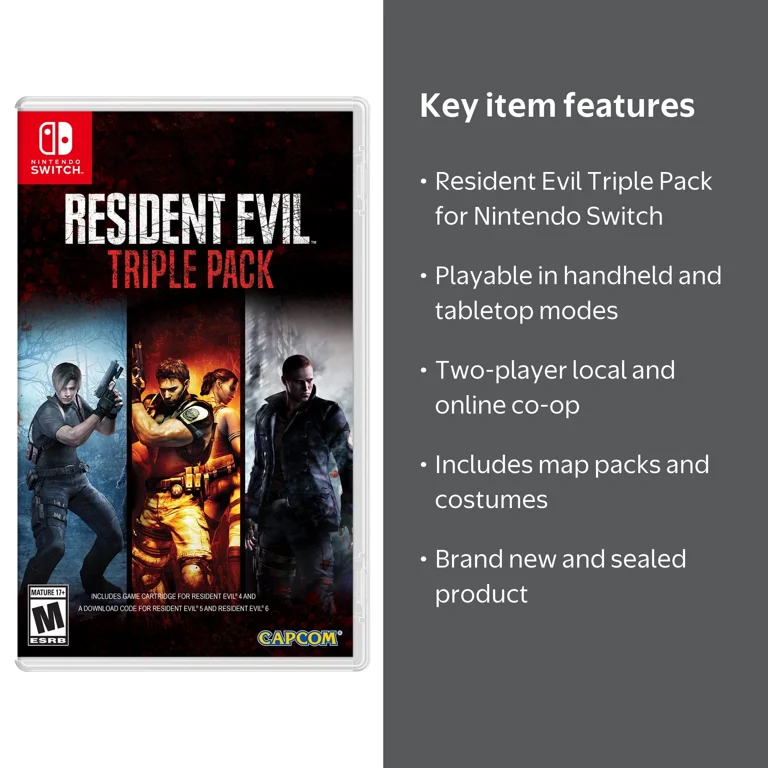 Capcom, Resident Evil Triple Pack, 013388410132, Nintendo Switch
