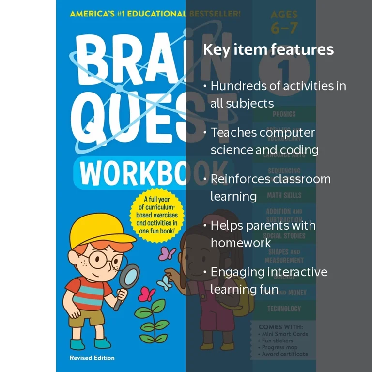 Workman Brain Quest Workbook: 1st Grade Revised Edition - Walmart.com