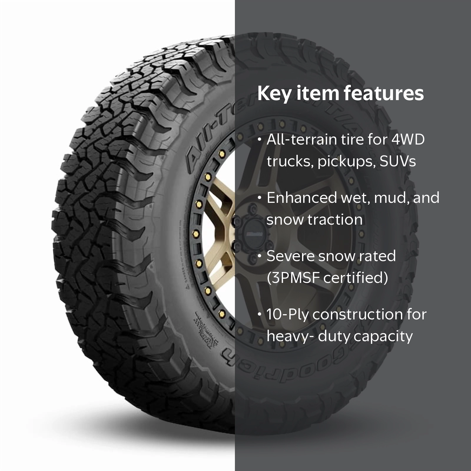 BFG All-Terrain T/A KO3 All Season LT235/80R17 120/117S E Tire