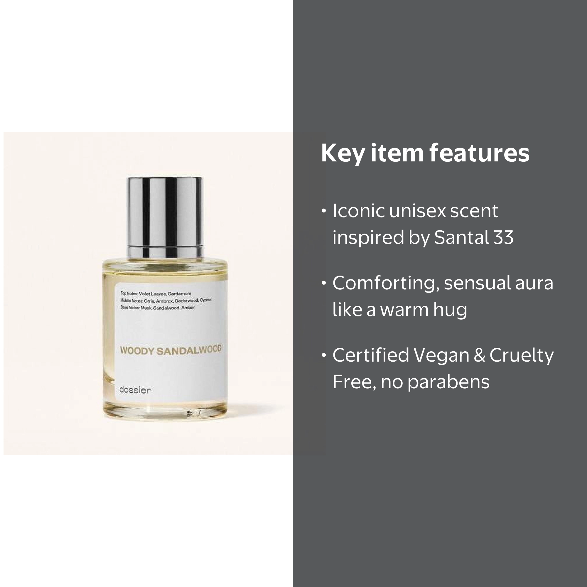 Dossier Woody Sandalwood Eau De Parfum, Inspired by Le Labo's