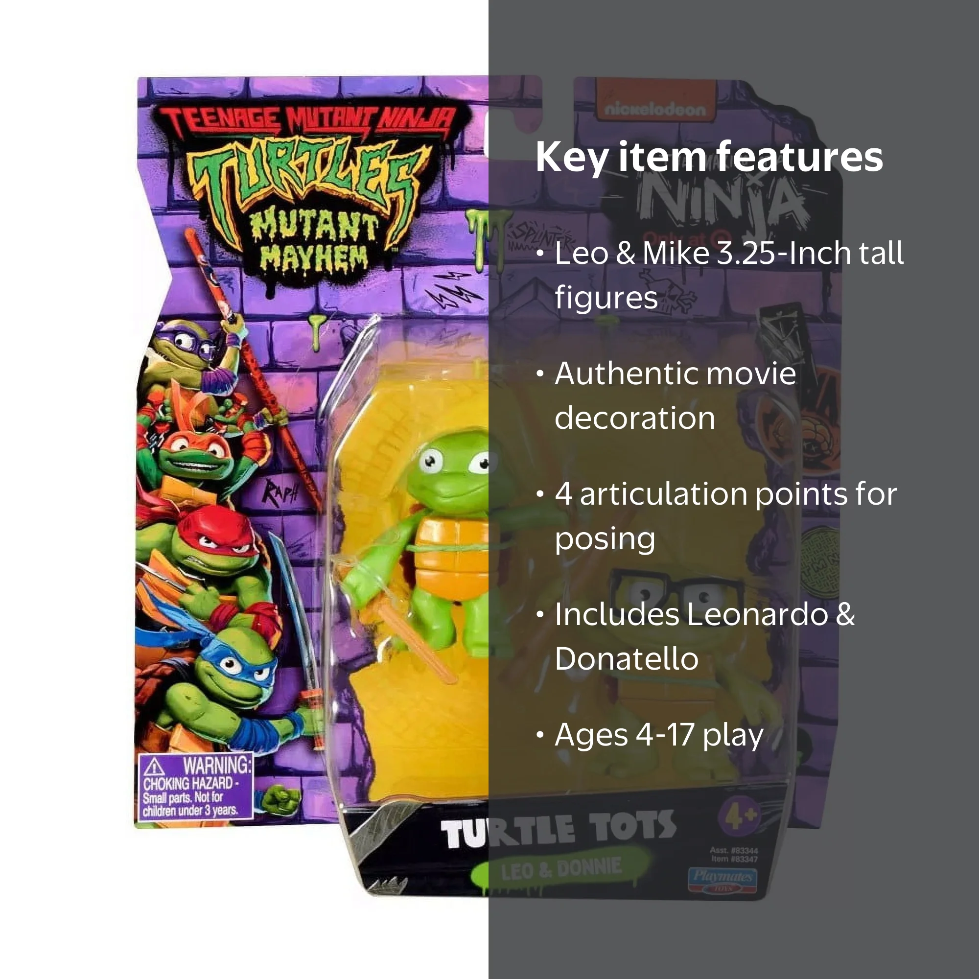 Playmates Teenage Mutant Ninja Turtles Action Figure Set, TMNT