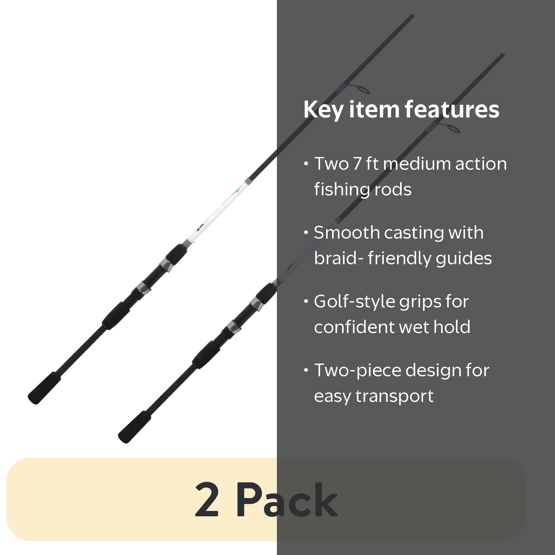 Ozark Trail Gritstick 7 Medium Grit Stick Inshore Rod - Walmart.com