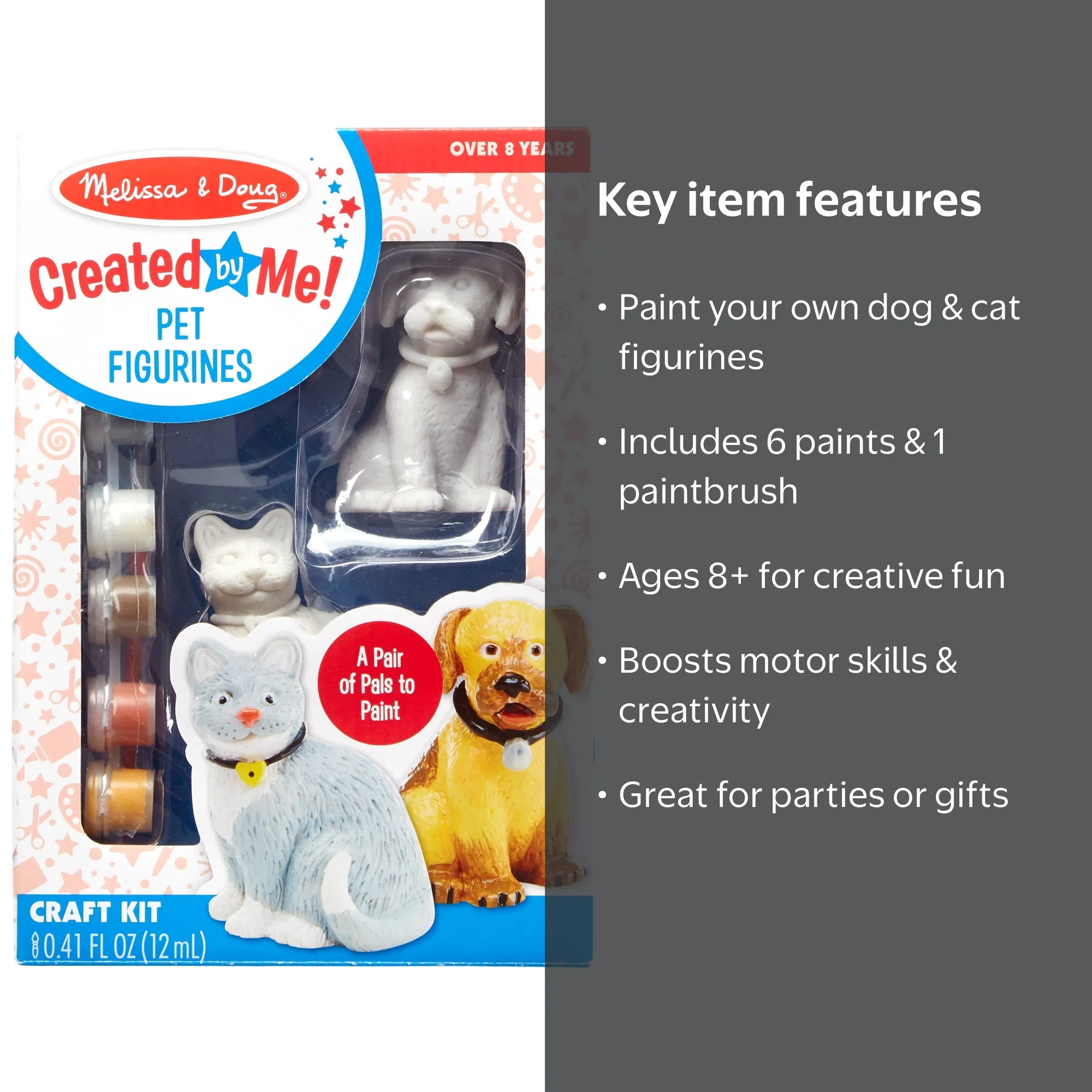 Melissa & Doug Created by Me! Pet Figurines Craft Kit (Resin Dog