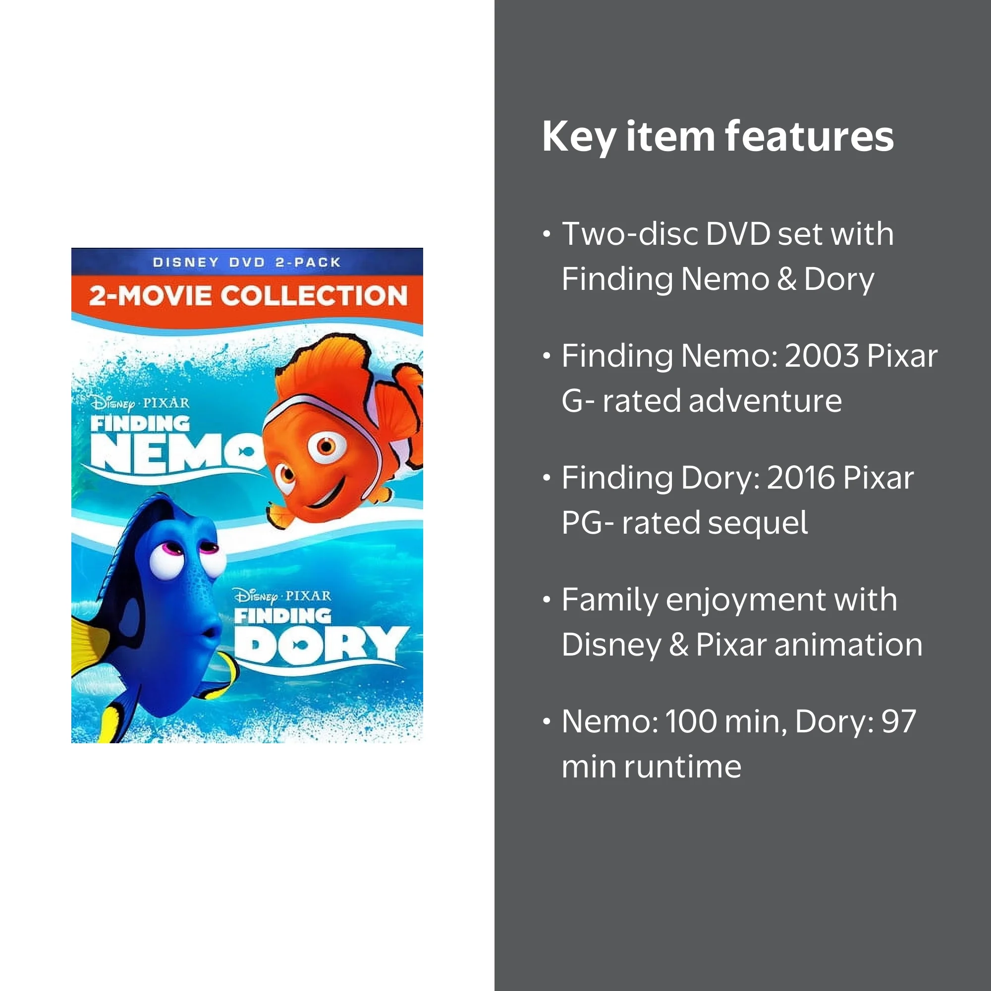 Disney's Finding Nemo & Finding Dory: 2-Movie Collection, Kids