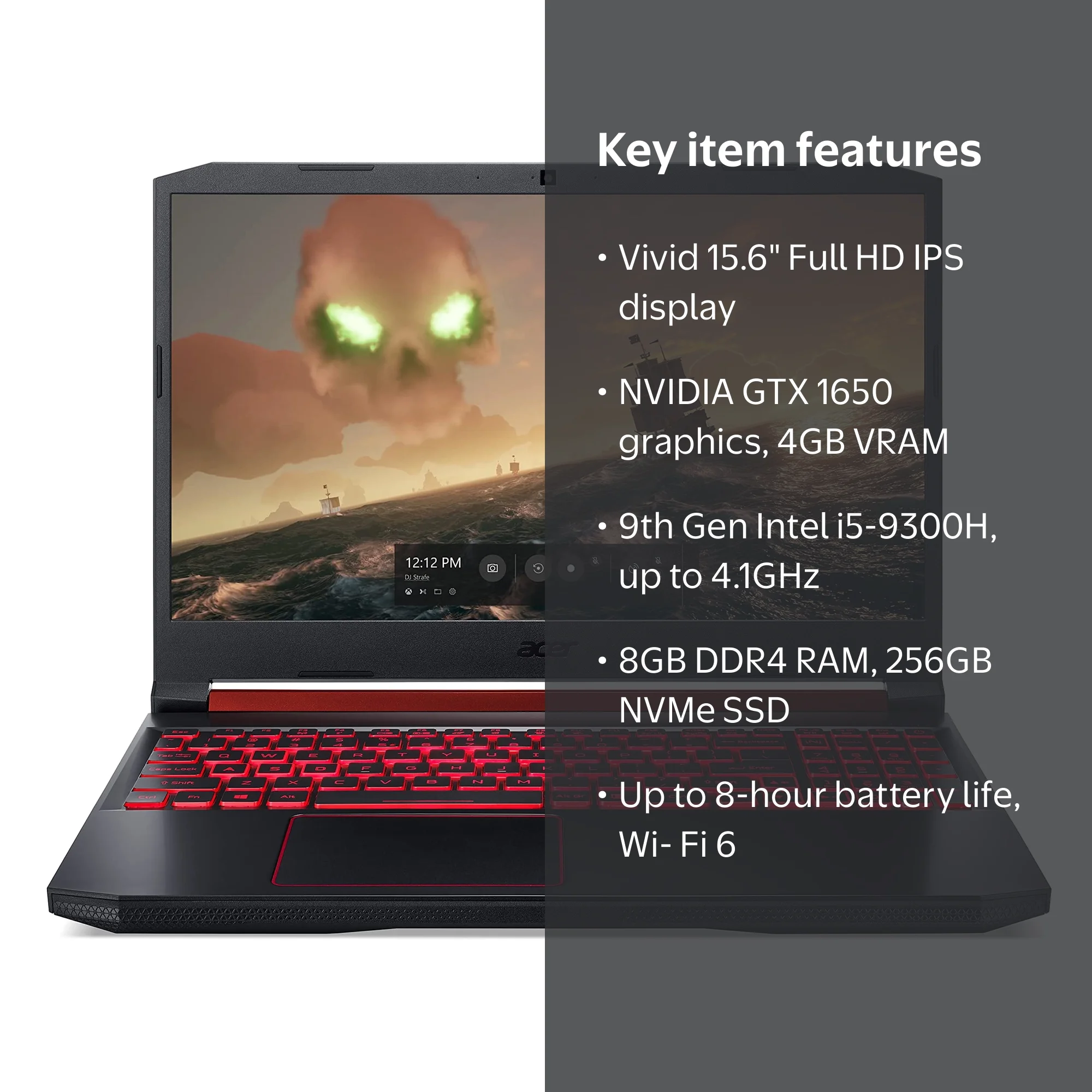 Acer Nitro 5 Gaming Laptop, 9th Gen Intel Core i5-9300H, NVIDIA