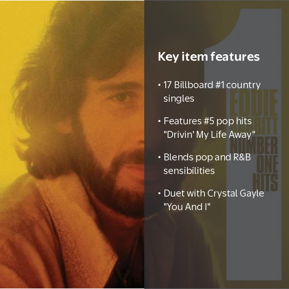 Eddie Rabbitt - Country Music Number One Hits & Performance - CD