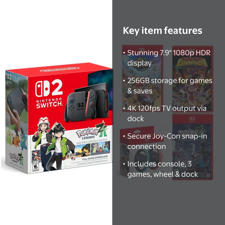 Nintendo Switch 2 Console with Mario Kart World, Donkey Kong