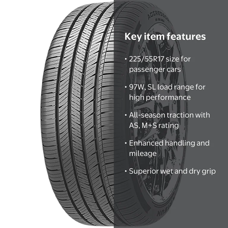 チェリー225／55R17 Tire Arisun Aggressor ZS03 225/55R17 97W AS A/S High Performance