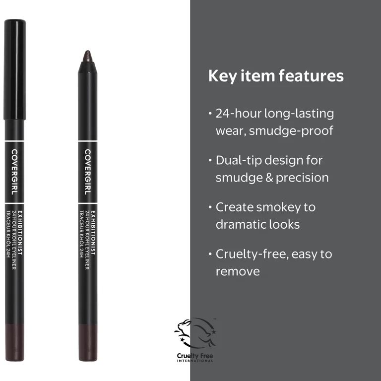 COVERGIRL Exhibitionist 24-Hour Kohl Eyeliner, 300 Rich Brown