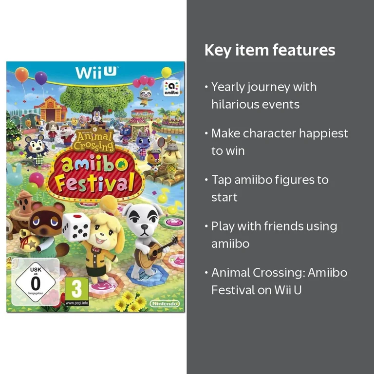 Nintendo, Animal Crossing Amiibo Festival, Full Game, Wii U