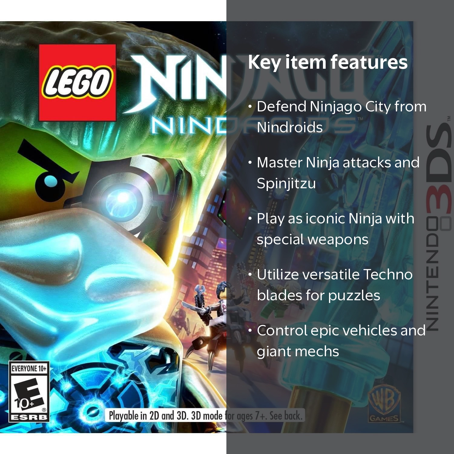 Warner Bros, LEGO Ninjago Nindroids, 883929418879, Nintendo 3DS